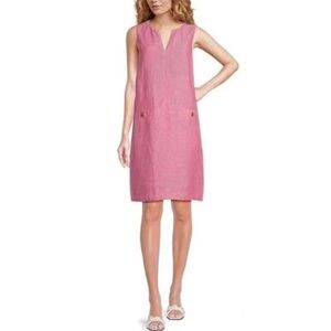 NWT J. McLaughlin Pink Rue Linen Mini Sleeveless Dress